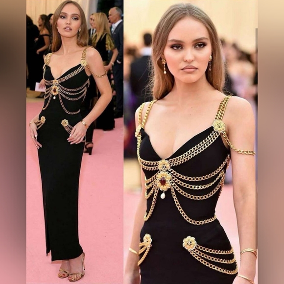 Luxury Bandage Chain Detail Maxi Dress - Picture 10 of 15